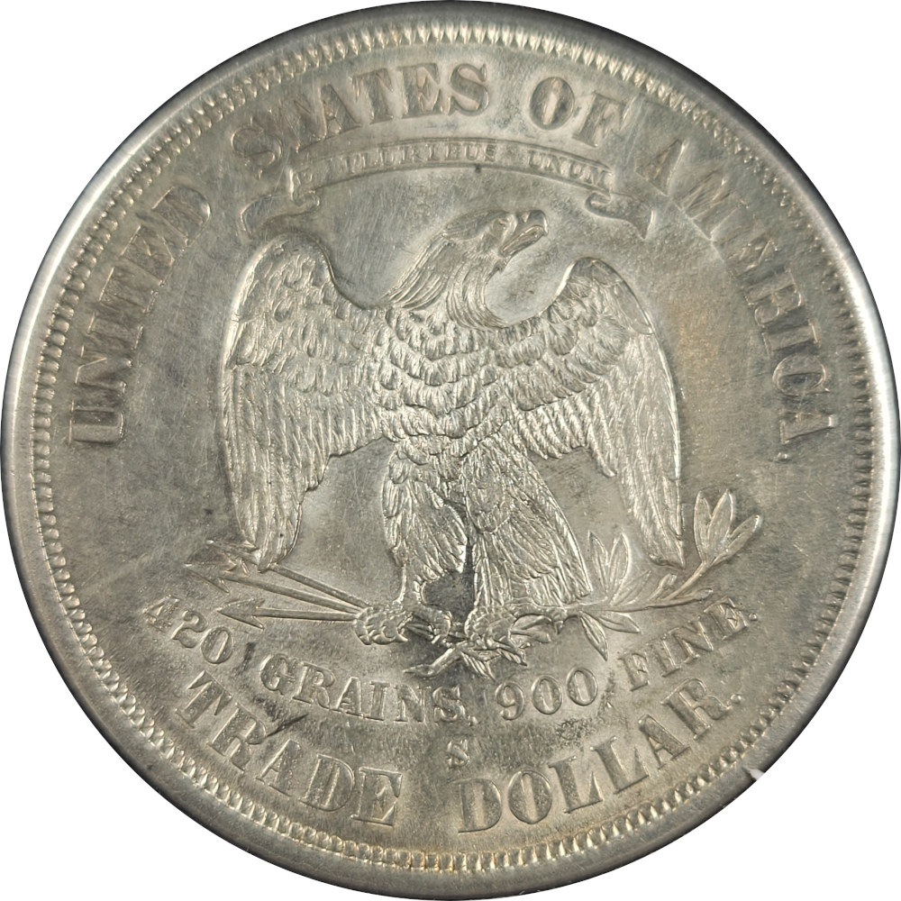 1876-S-T$!-Trade-Dollar-Type-I-O/Type-I-R